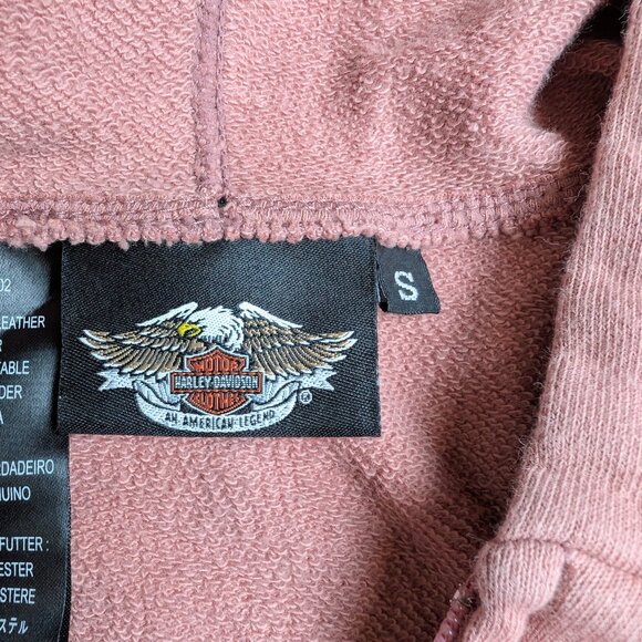 Harley-Davidson Women's Small Sleeveless Hoodie Jacket Liner Rose Pink - Picture 7 of 10
